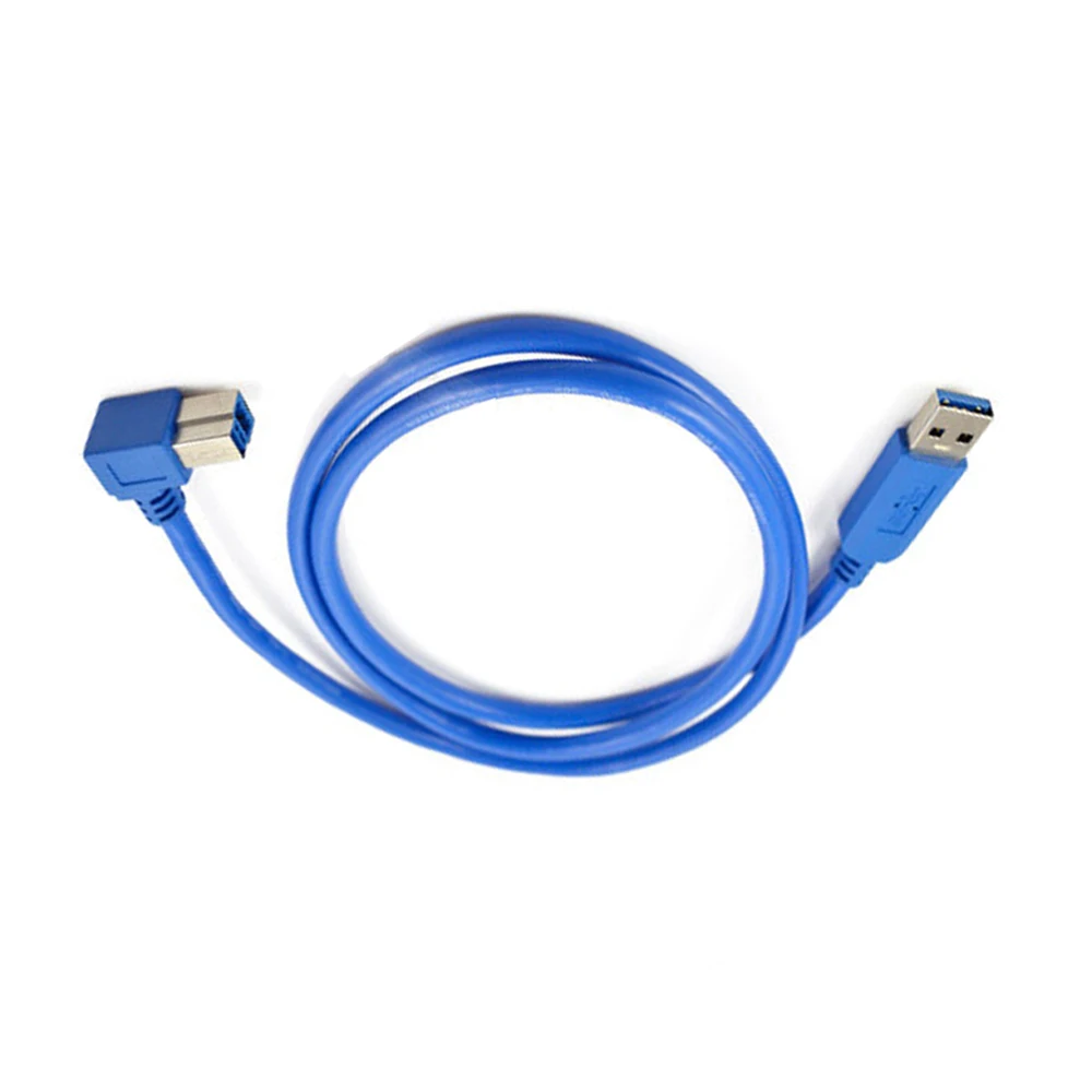 

3 фута 1 м USB 3,0 A штекер к USB 3,0 B Мужской 90 градусов левый Угловой кабель