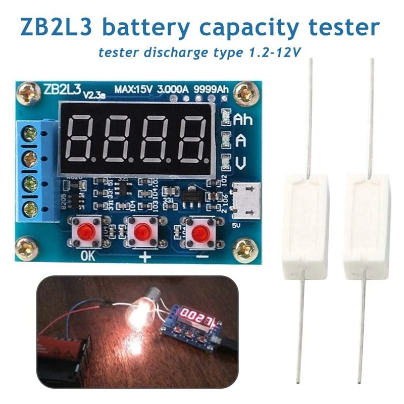 ZB2L3 батарея тест er светодиодный цифровой дисплей 18650 литиевая источник питания