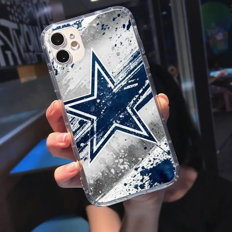 

ZFGHSHYQ D-Dallas Cowboys Soft Phone Case Transparent Case For Iphone 6 6s 7 8 Plus XR X XS 11 12 Pro Max