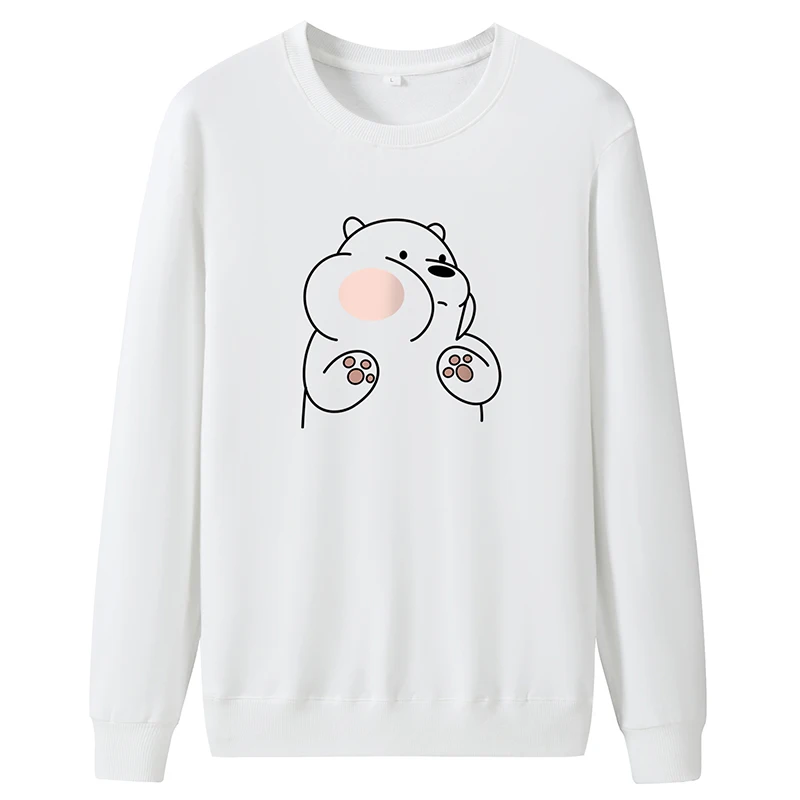 

2021 Harajuku Cute Bear Printed cotton hatless T-shirt