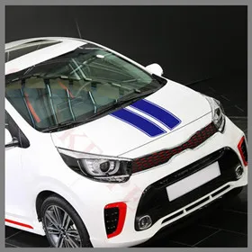 Углеродное волокно, Спортивная дверь, боковая юбка в полоску для KIA Picanto, утренний стиль автомобиля, украшение для тела, наклейка, авто аксессуары, виниловые наклейки