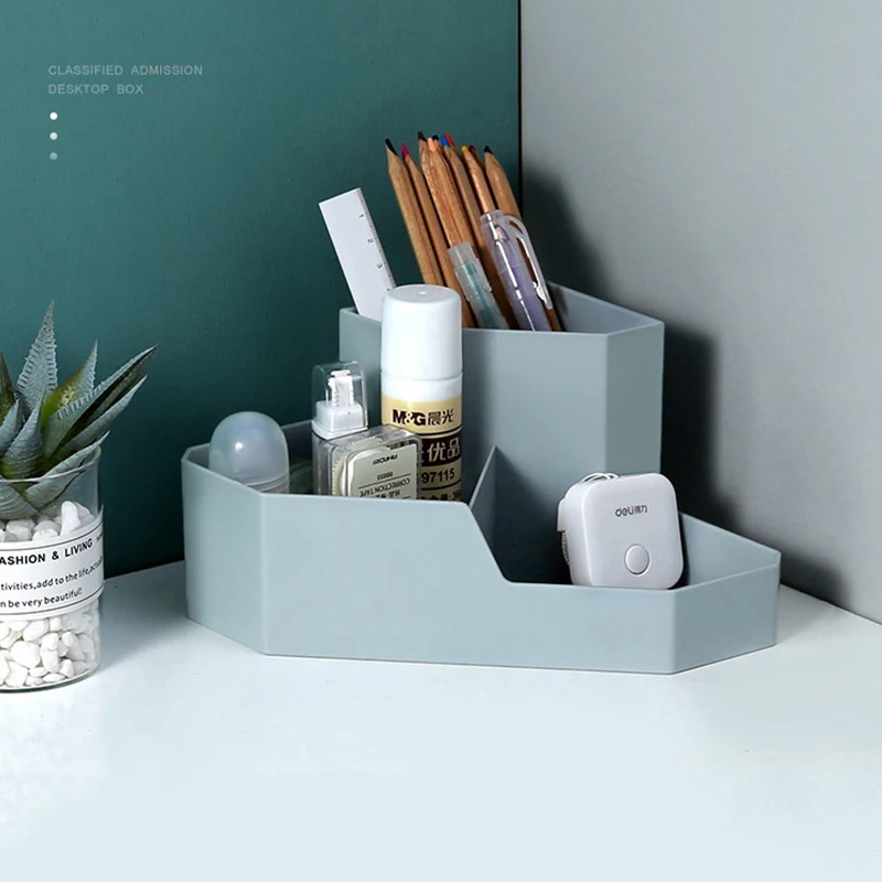 Настольная угловая коробка для хранения органайзер макияжа косметический