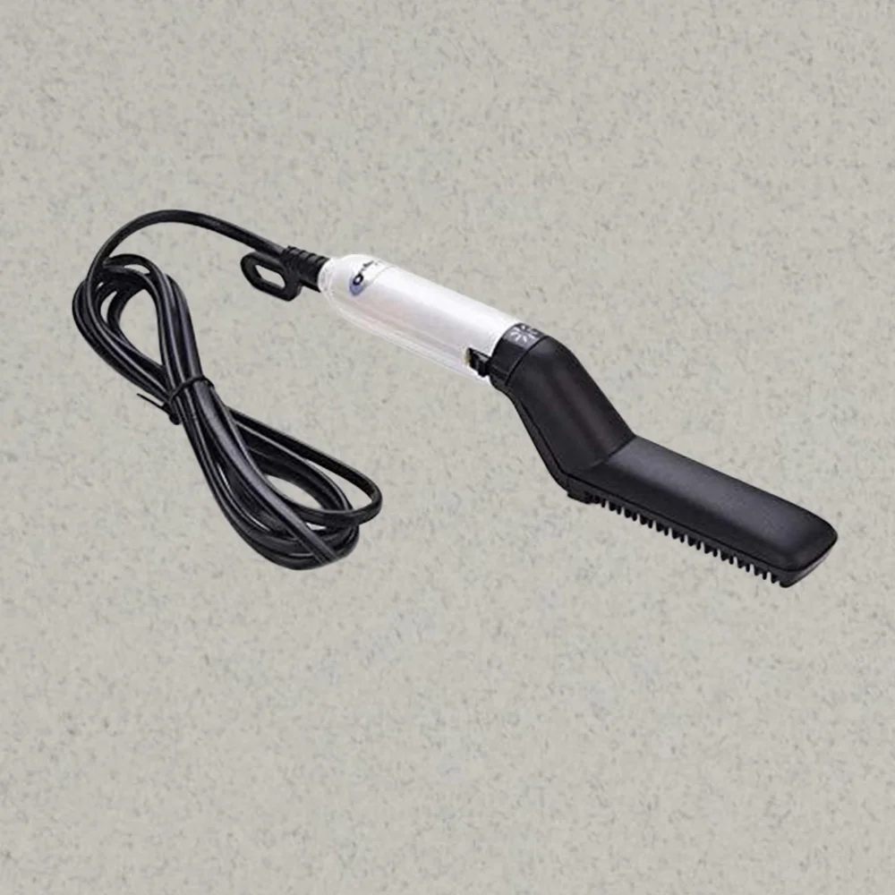 

Curling Straight Hair Brush Travel Hair Curler Hot Brush Heated Styler Brush for Long Hair with US Plug (Silver Black)