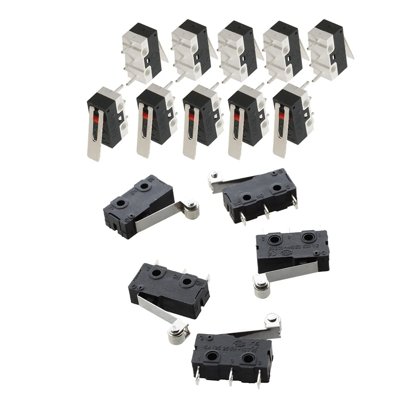 15 шт. AC 125V 1A SPDT 1NO 1NC Мгновенный длинный шарнирный рычажок мини переключатель CNIM