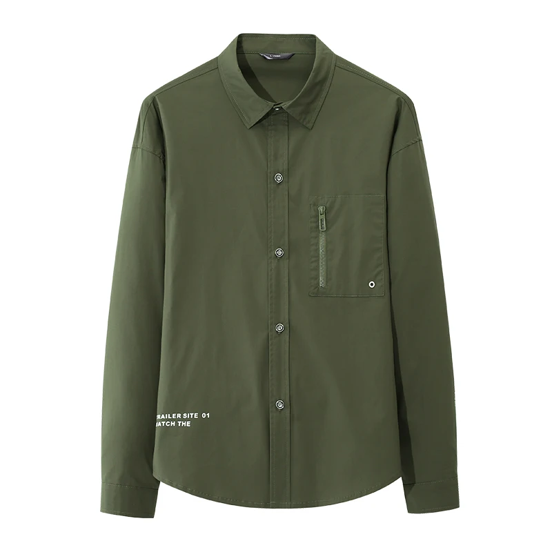 Mens  Shirts  Korean clothing   New Men's Dress Shirt Solid Color Plus Size  Gray Chemise Homme Male  Casual Long Sleeved Shirt