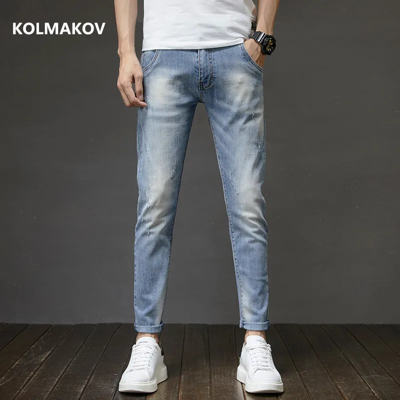 

2021 new arrival four seasons jeans men fashion elasticity men's jeans male cotton jeans full length pants,size 28-36 N301
