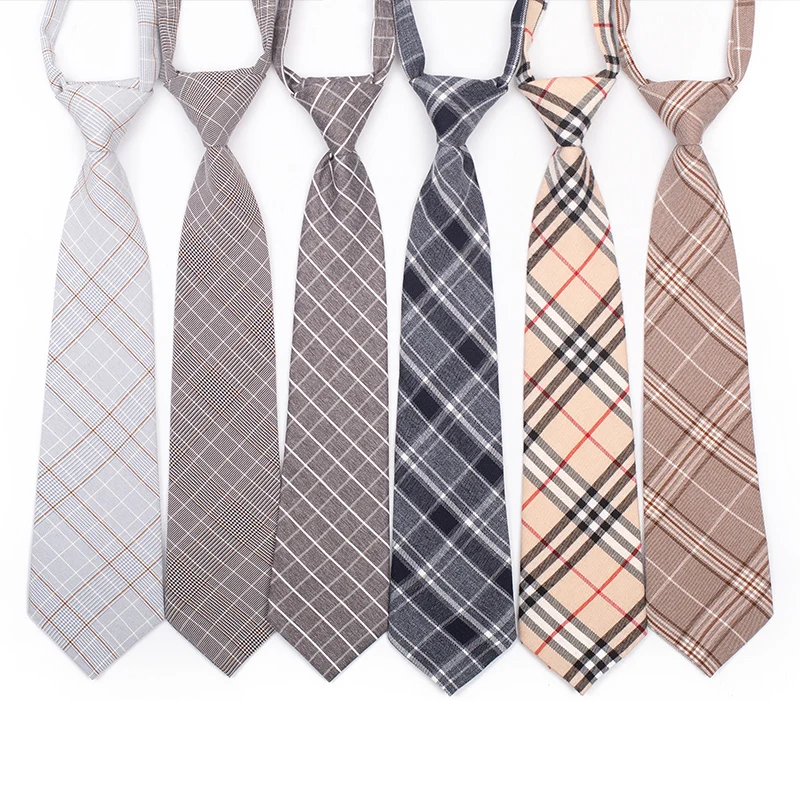 High Quality 2020 Designer New Fashion Men 7cm Ties Houndstooth Plaid Neckties Casual Student Formal Suit Tie with Gift Box | Аксессуары