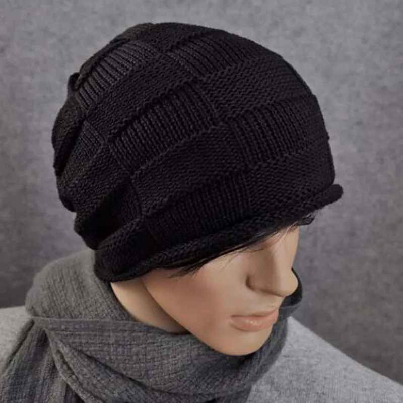 Корейский площади головные уборы Skullies шапки бини бренд осень-зима теплые для
