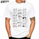 Винтажная Коллекция велосипедов, модная мужская футболка с коротким рукавом для коллекционеров, белые повседневные топы с принтом Old Bikes, футболки для мальчиков в стиле хип-хоп