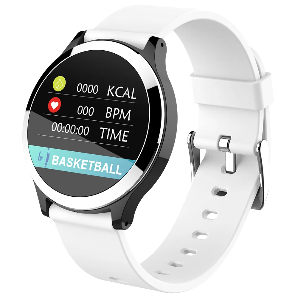 

1.22 Inch IPS Round Color Screen Smart Watch IP67 Heart Rate Sleep Monitoring Step Counter TPU Strap Chronograph