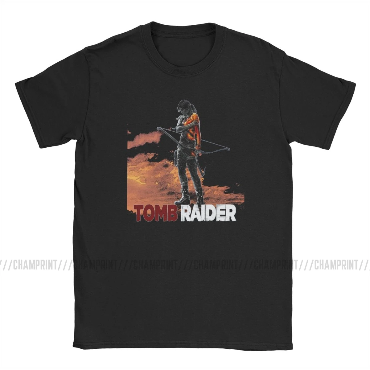 Мужская футболка для игры Tomb Raider Lara Croft Adventer топы из 100% хлопка Забавные футболки с
