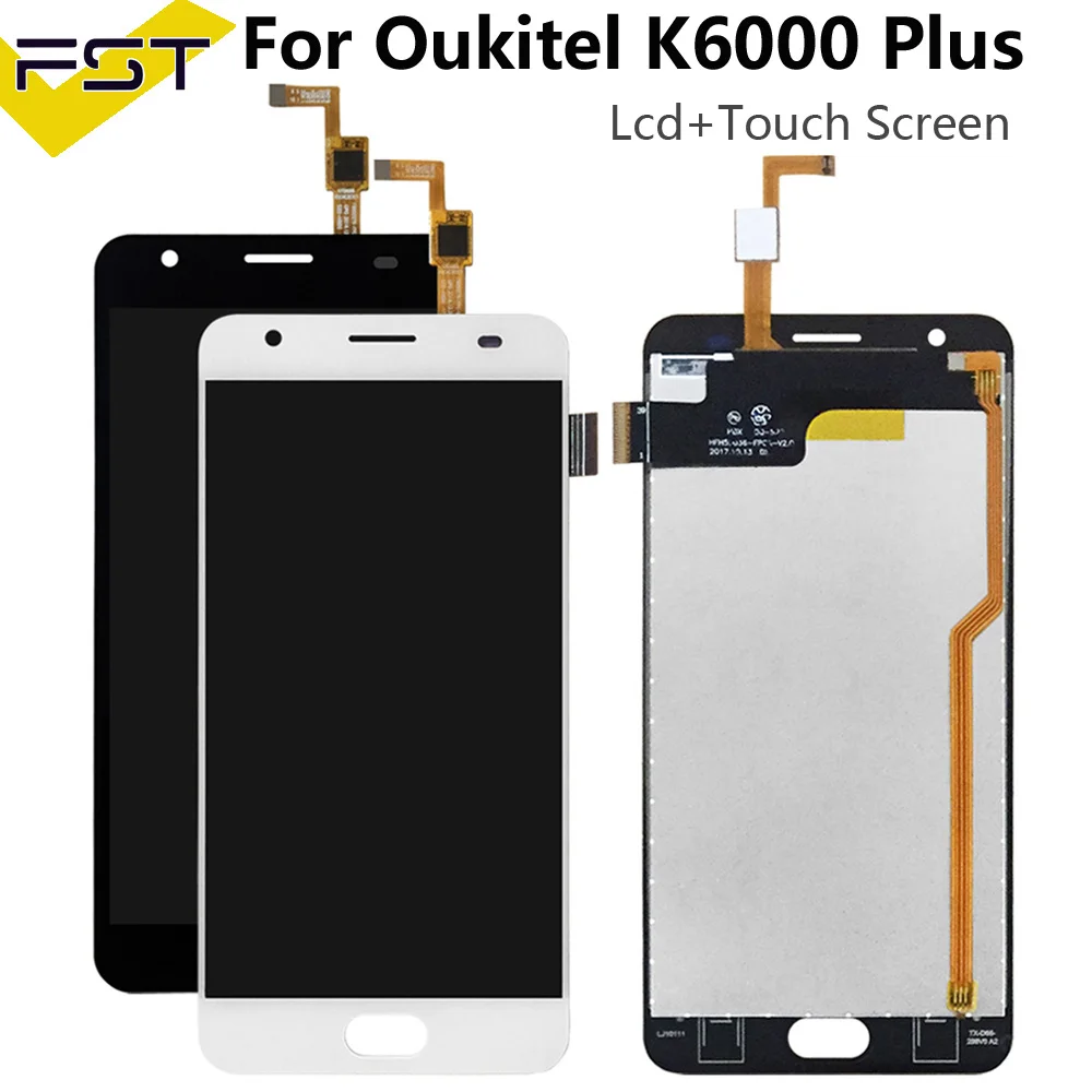 Для Oukitel K6000 плюс ЖК дисплей Дисплей + кодирующий преобразователь сенсорного