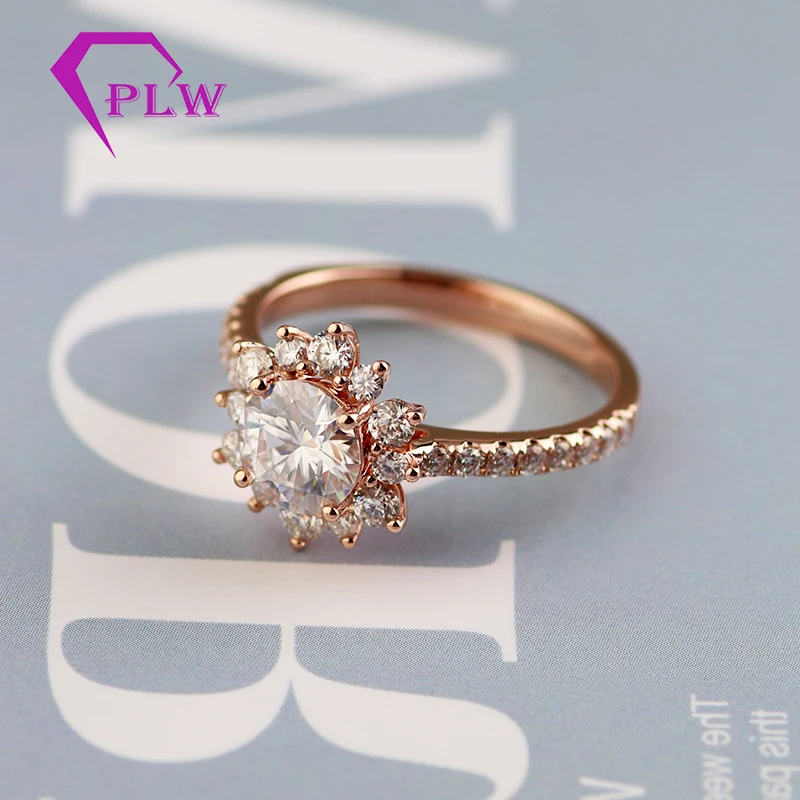 Кольцо женское из розового/желтого/белого золота с бриллиантами 14 К/6 5 к |