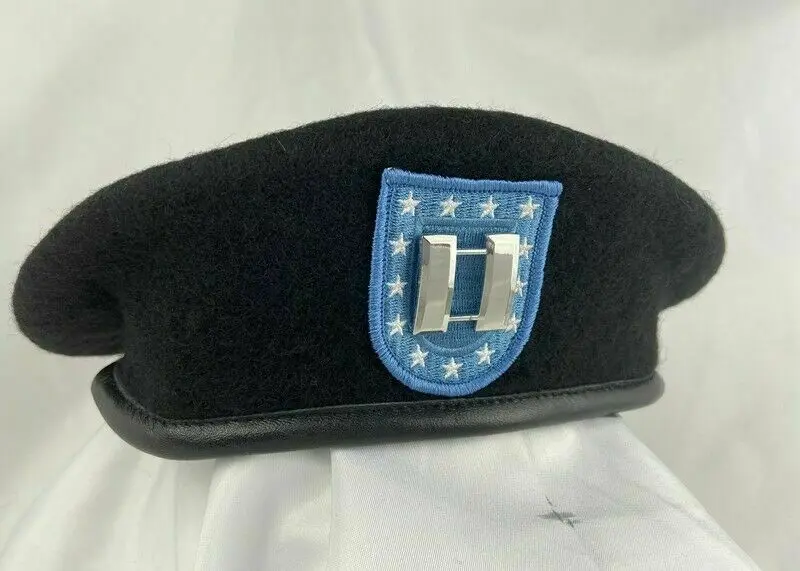 Tomwang201. Черный шерстяной берет армии США военный капитана|Кепки для туризма| |
