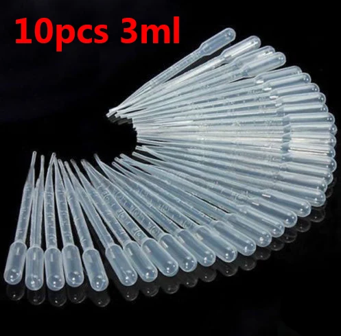 

10Pcs 3ML Plastic Resin Jewelry Tools Disposable Transfer Pipettes Clear