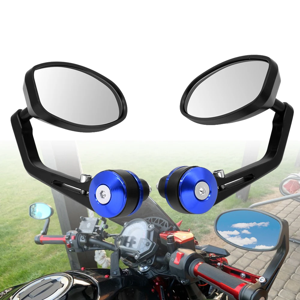 Боковые зеркала для мотоциклов 7/8 дюйма с ЧПУ алюминиевое зеркало заднего вида