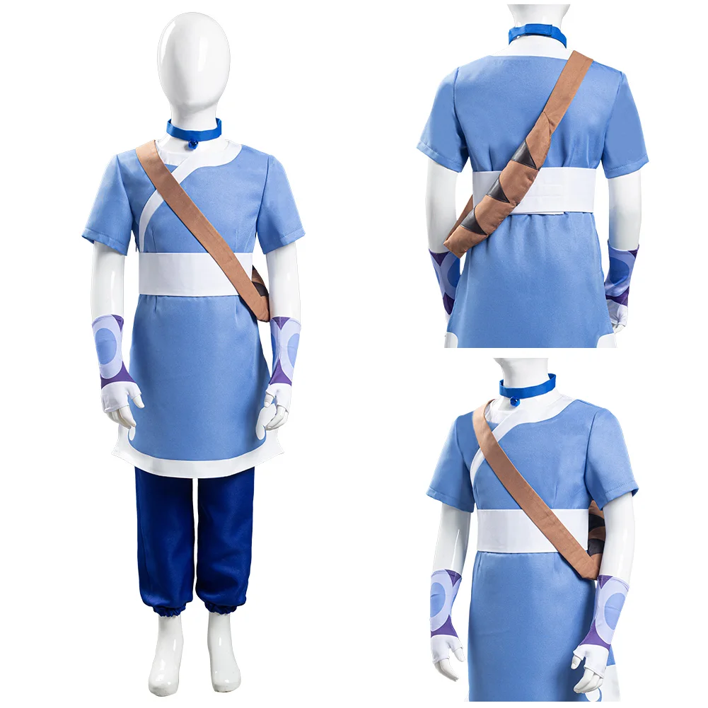 Детский аниме Аватар: Последний Воздушный Бандер Катара Косплей костюмы Дети