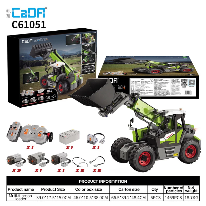 Online MOC-35607 Multi-funktion Loader High Tech Creator RC Full-featured Engineering Fernbedienung 1469PCS Moc Gebäude Block Spielzeug