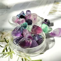 natural gemstones colorful fluorite tumbled stones quartz crystal healing reiki decoration