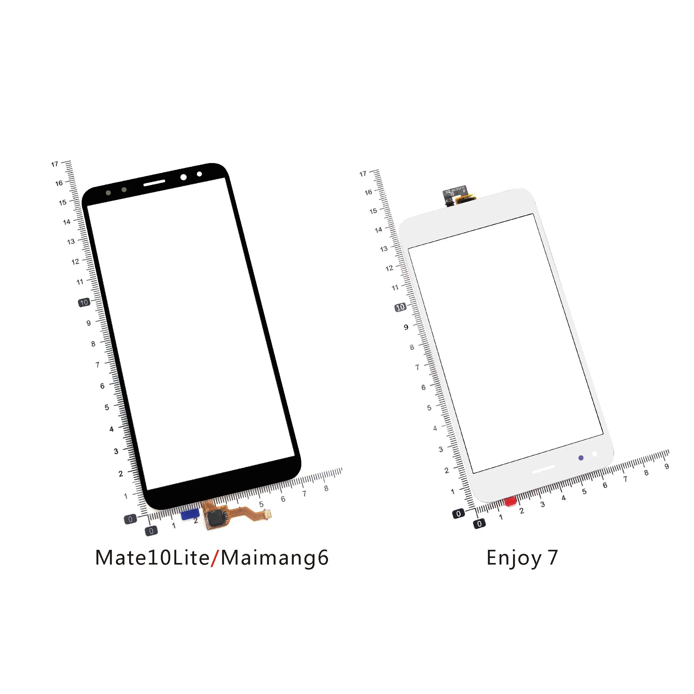 

Сенсорный экран для Huawei Enjoy 7 Mate 10 Lite Maimang 6, сенсорный экран с дигитайзером, сенсорная панель, переднее внешнее стекло