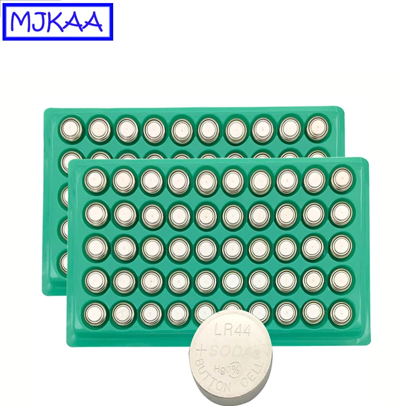 MJKAA горячая распродажа 100pcs LR44 AG13 1 55 V Щелочная батарейка SR44SW SP76 L1154 RW82 RW42 357A A76 303
