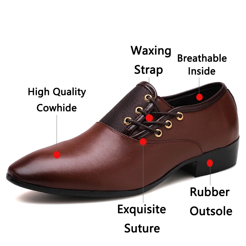 JUNJARM/Новые брендовые Мужские модельные туфли Черные классические мужские