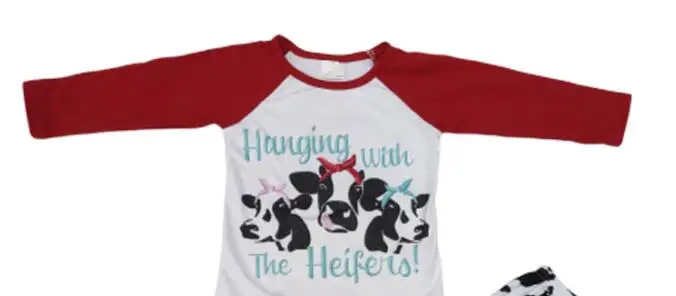 Лидер продаж 2019 детская одежда с принтом животных комплект для девочек модный