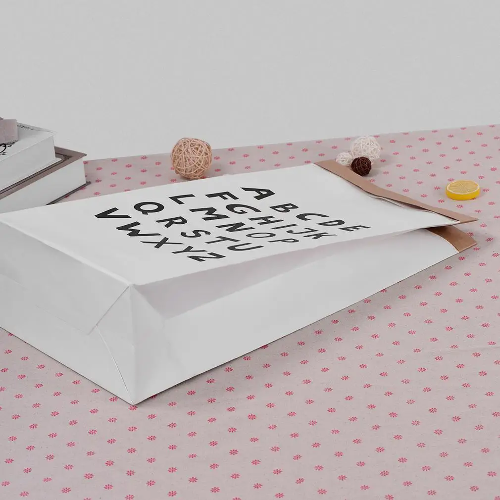 Милый дизайн тяжелых крафт бумаги мешки для хранения переработка прачечная