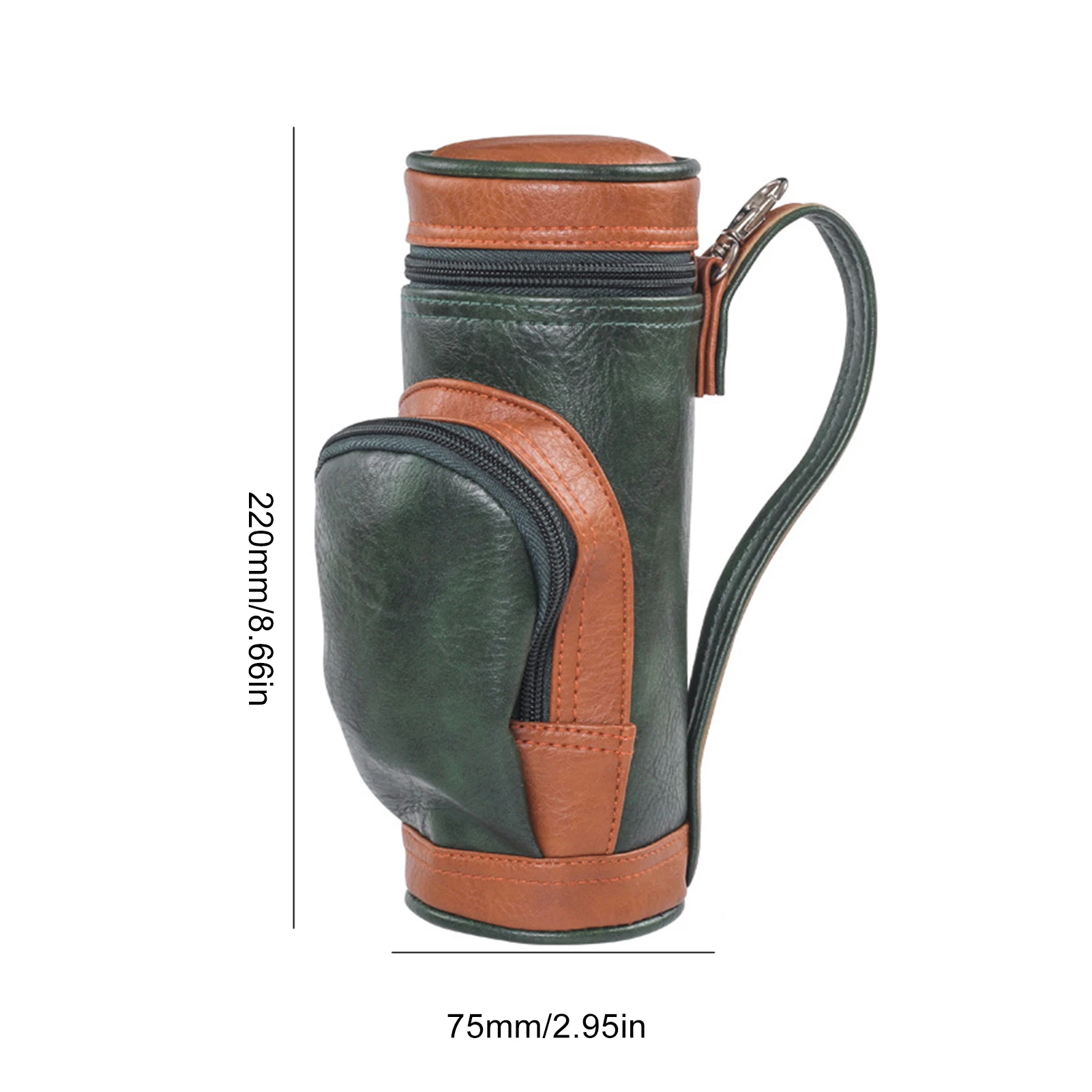 

Portable PU Leather Golf Cigar Bag Portable Cigar Case Holder With Cigar Cutter