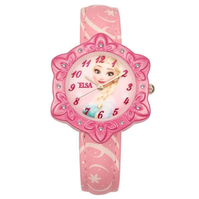 

Disney ice and snow watch girl quartz watch isa cartoon children girl waterproof lovely woman Watch