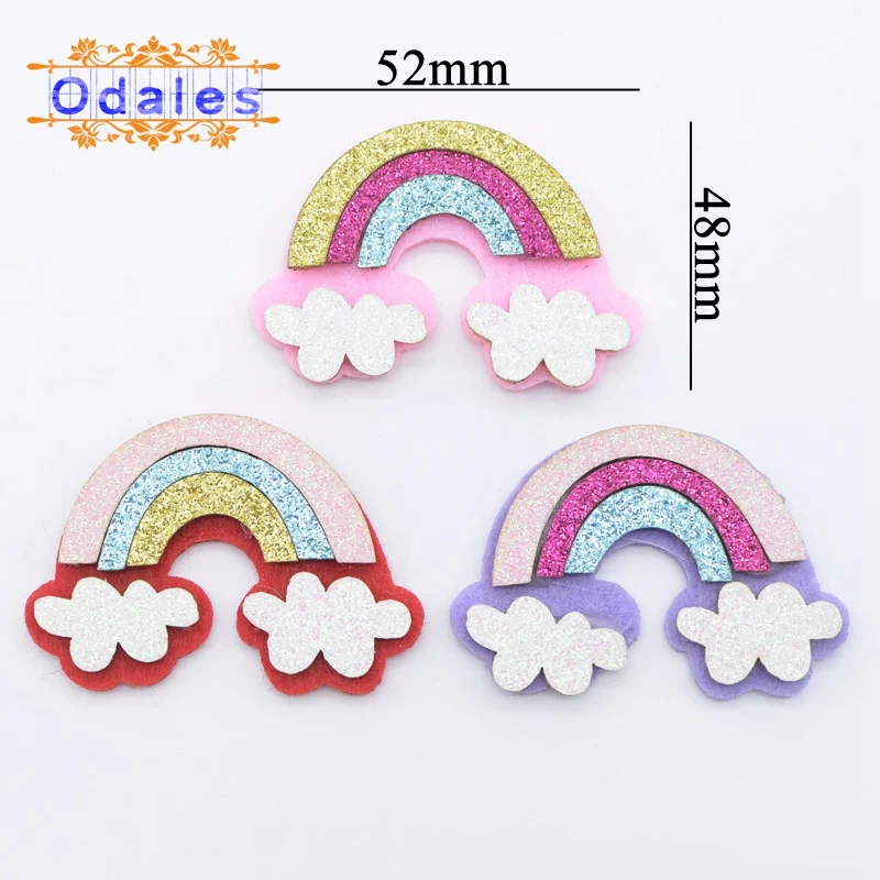 24 шт./лот красочные шелковистые облака Радуга фетровые мягкие нашивки сделай сам