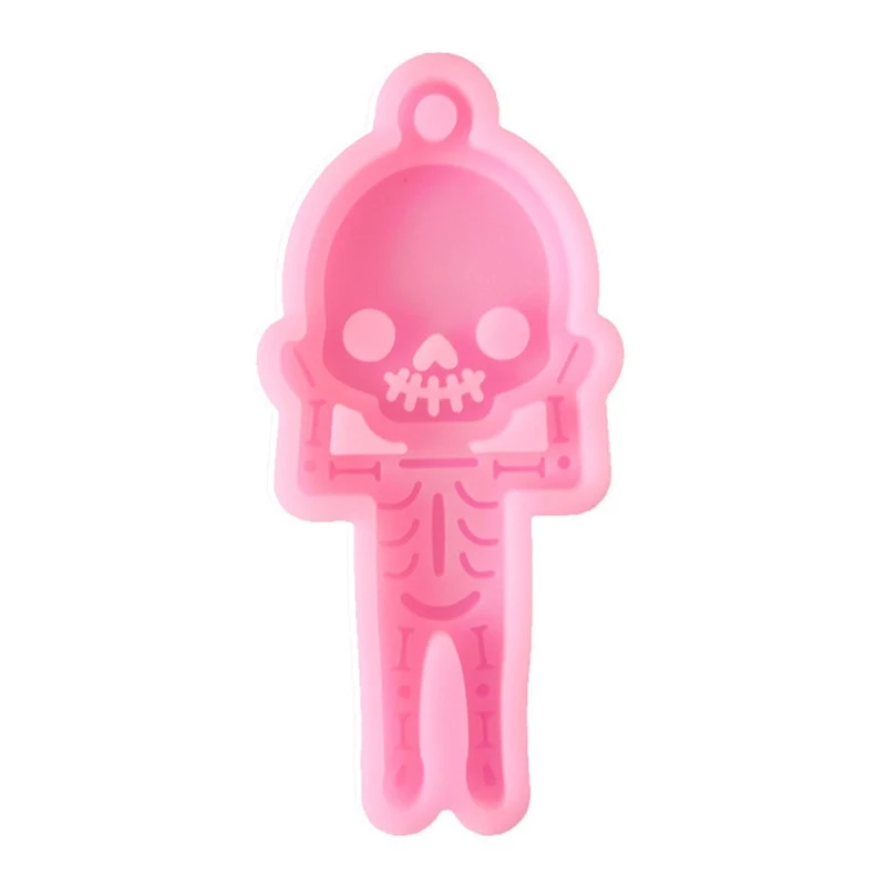 

Diy Skull Keychain Epoxy Resin Mold with Hole Keyring Pendant Mold Love Gift