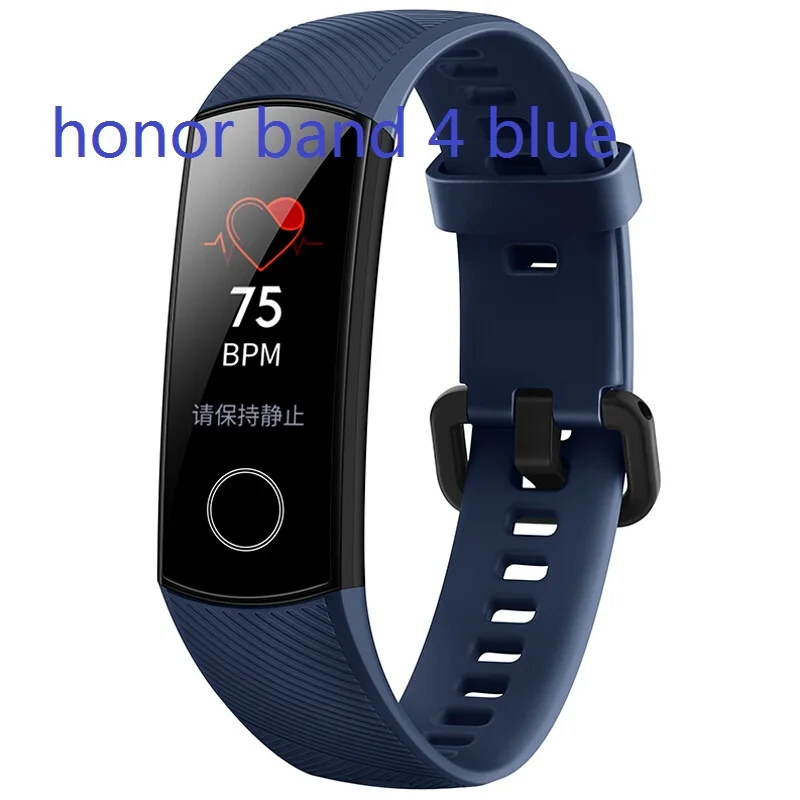 honor band 4 blue Huawei Honor Band 3 Honor band 4 смарт-браслет 5ATM водонепроницаемый для плавания фитнес-трекер умные часы пульсометр - Цвет: honor band 4 blue