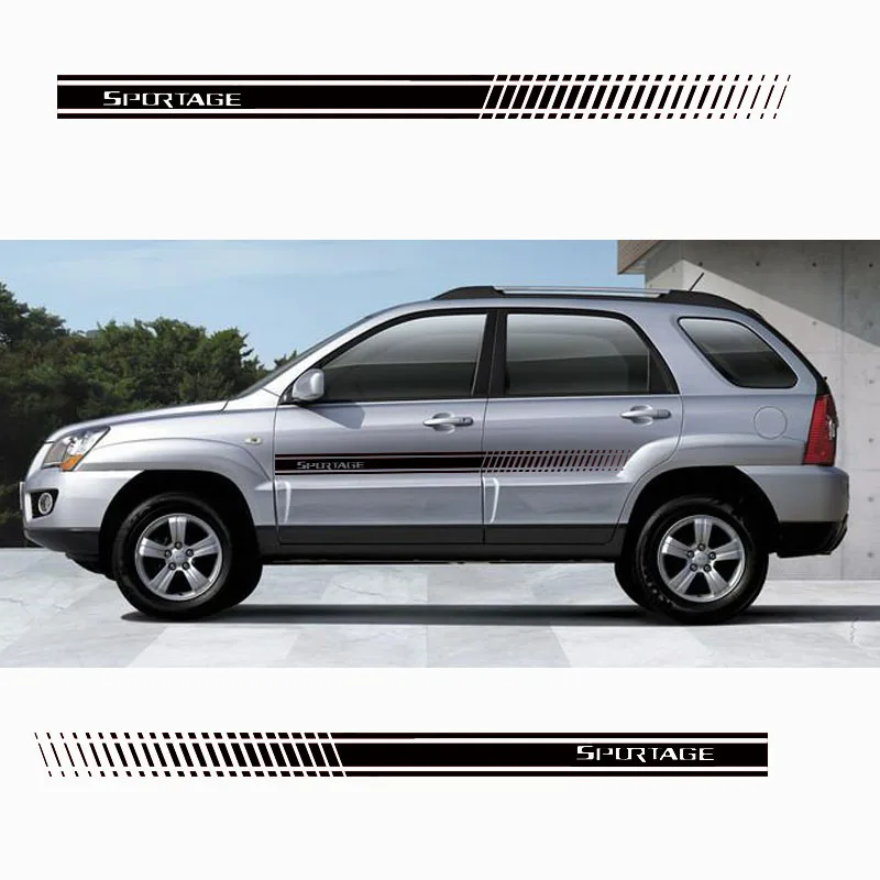 

Stylish car door side sticker vinyl body decal racing stripe sticker for Kia Sportage Car accessories