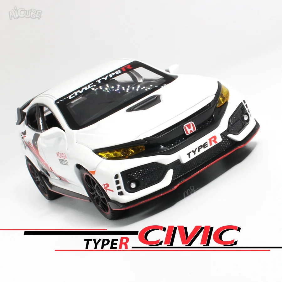 

1:32 Alloy Car Civic TypeR Hodacar Model 1/32 Scale Model Diecasts Vehicles Refit Racing Toy Cars Musical Lighting Machine Toys