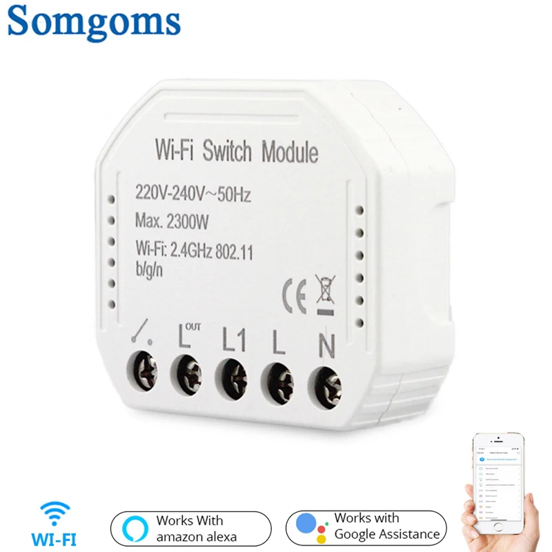 Умный настенный выключатель с Wi Fi модуль DIY 1 Gang 1/2 Way пульт дистанционного
