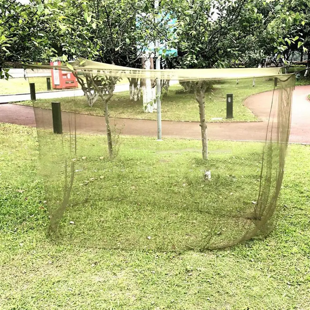 

1pcs Camping Mosquito Net Portable Dense Mesh Foldable Outdoor Travel Army Summer Tent Green Net Mosquito J2c6