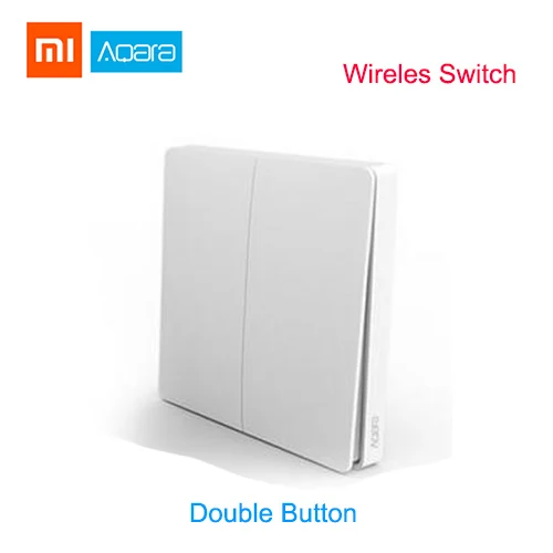 wireless double key Xiao mi Aqara настенный выключатель Умный ZigBee Zero Line Fire Wire светильник с дистанционным управлением беспроводной ключ настенный выключатель без нейтрального mi Home - Цвет: wireless double key