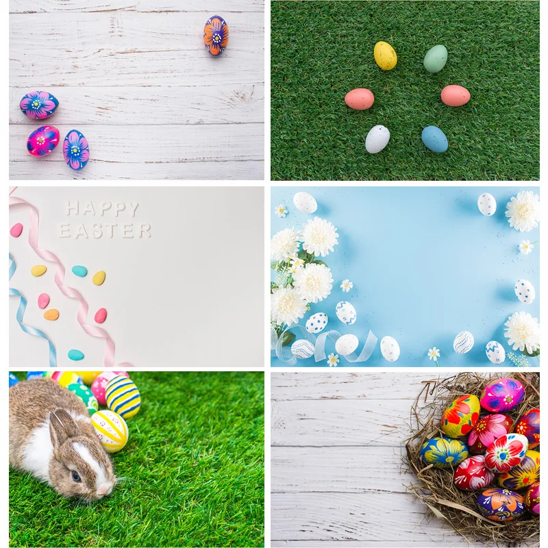 Easter Eggs Rabbit Photography Backdrops Photo Studio Props Child Baby Portrait Photo Backdrops 21128 FHJ-03