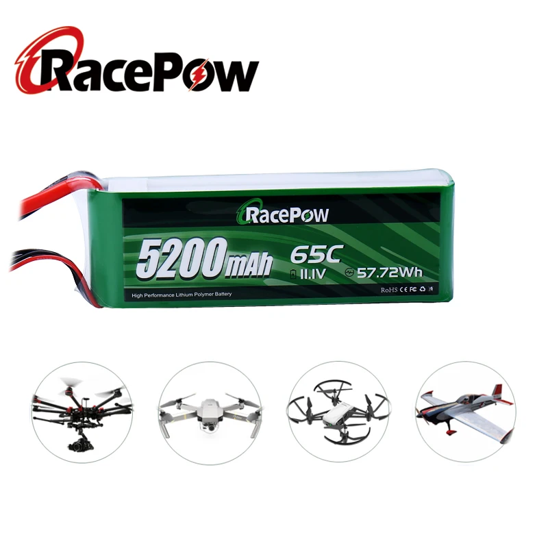 racepow 111 v 65c 5200mah 3s rc lipo батарея с t deans разъем мя