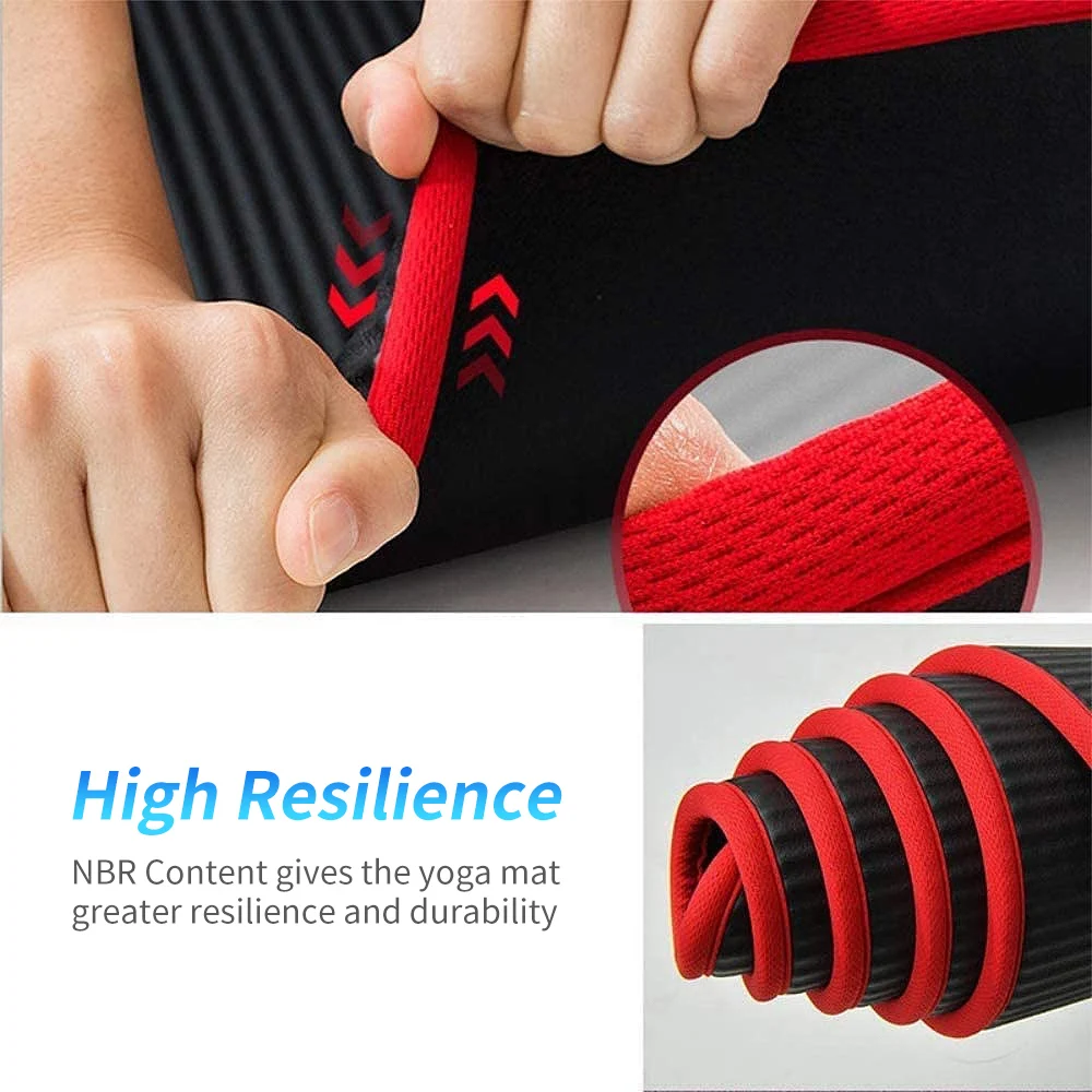 Коврик для йоги TPE 10 мм с позиционной линией коврики фитнеса и гимнастики