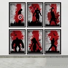 Винтажный постер из фильма Marvel Мстители, холст, супергерой, Черная Вдова, Локи, Капитан Америка, печать, живопись, настенное искусство, украшение для дома