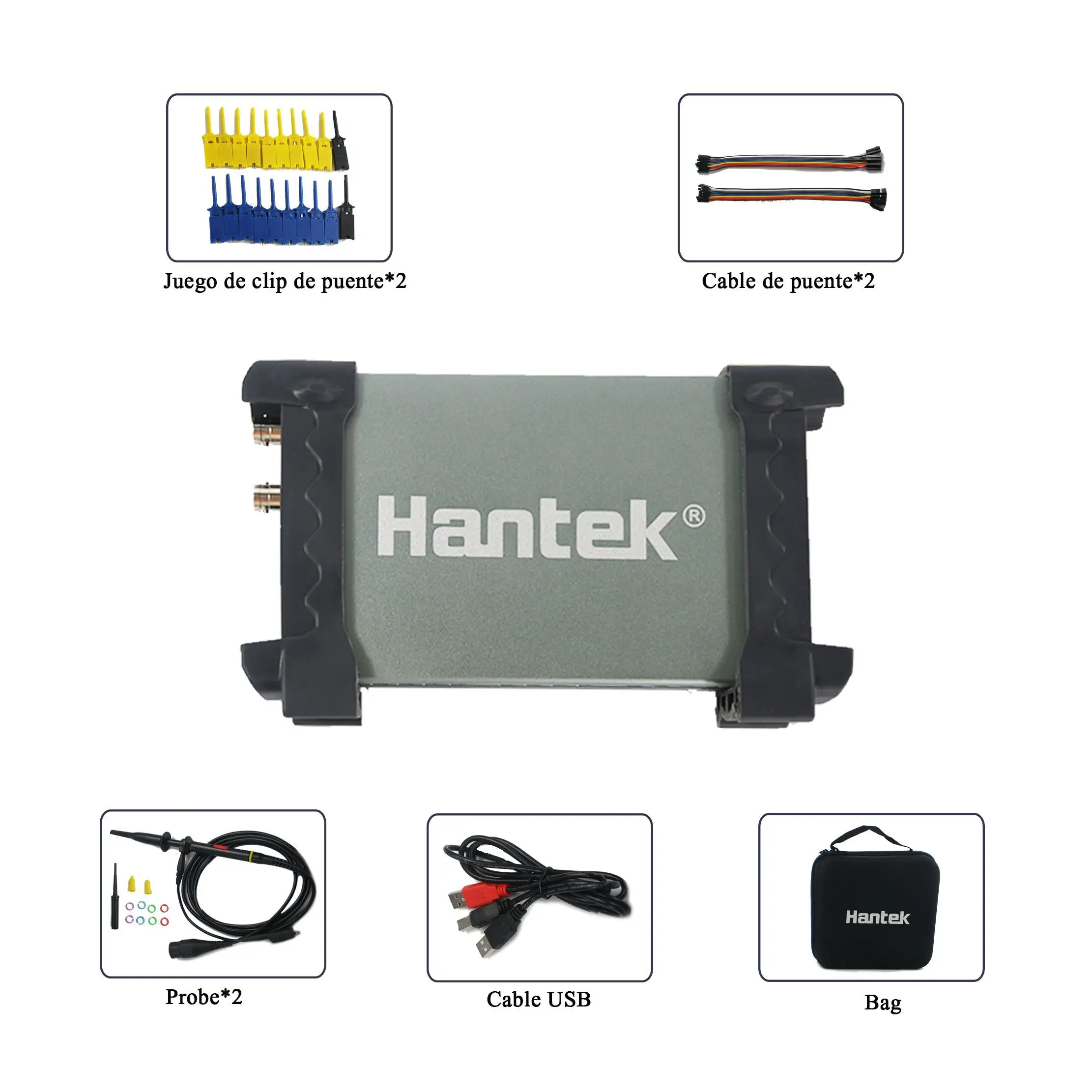 Портативный цифровой осциллограф Hantek 6022BL ПК USB 2 канала пропускная способность 20 МГц частота дискретизации 48