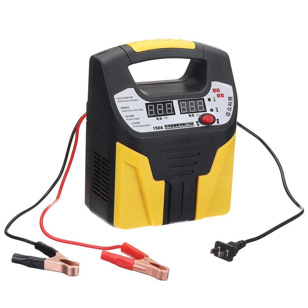 12 V/24 V 15A Портативный электрический автомобиль QI Беспроводная зарядка устройства ЖК-дисплей Дисплей восьмеричный безопасности автоматическая защита бесшумный Авто Батарея Зарядное устройство
