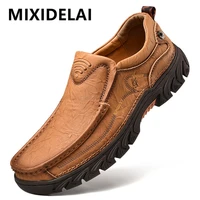new mens shoes 100 genuine leather casual shoes high quality comfortable work shoes cow leather loafers sneakers shoes size 48