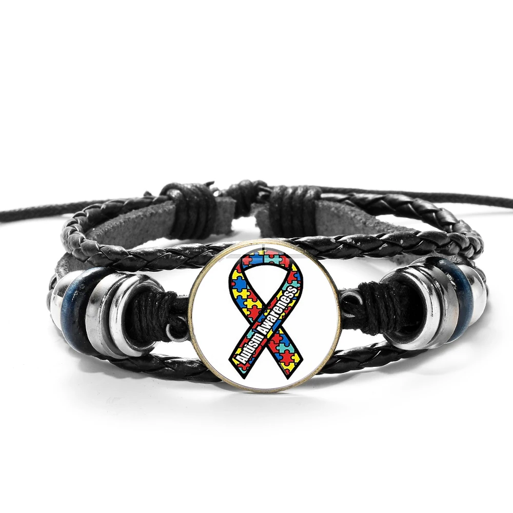 Cool Autism Awareness Puzzle Piece Bracelets &amp Bangles Take Care Of Spread Love Jewelry Gift for Autistic People | Украшения и