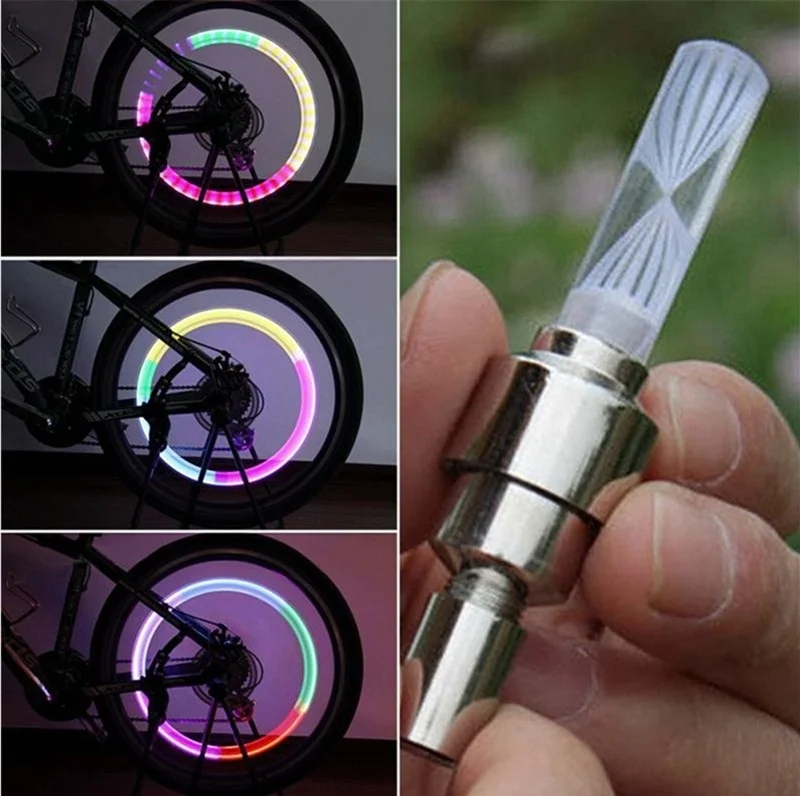 Флуоресцентный стержень для велосипеда огнеупорный клапан лампа горного семь