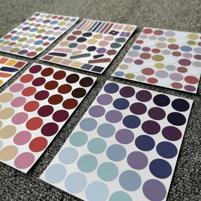 1 упаковка ретро круглые геометрические наклейки в горошек DIY Ремесло