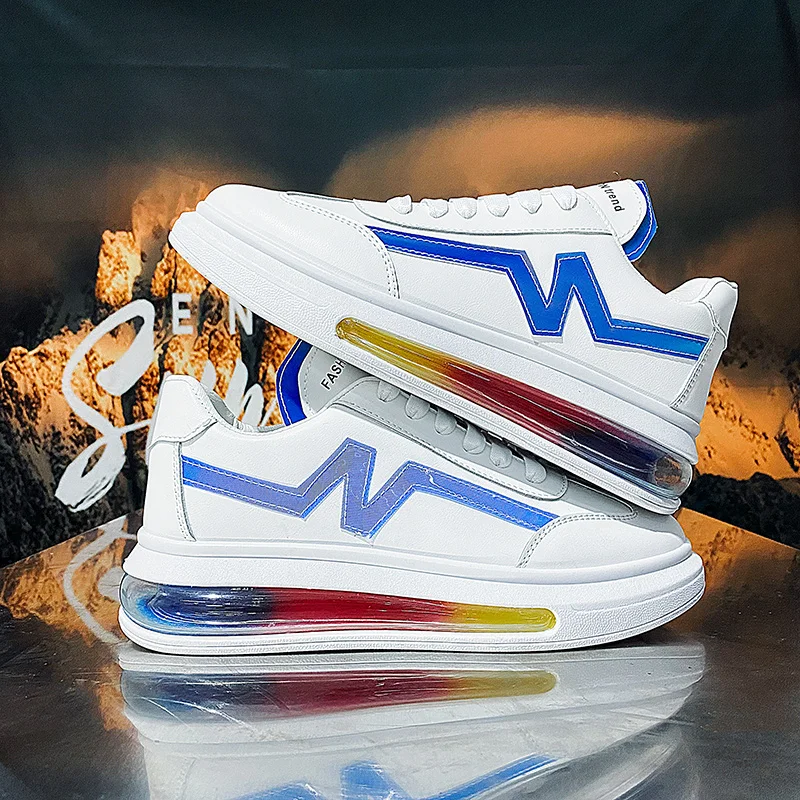 

New Air Cushion Running Shoes Men Lightweight Sneakers Men Outdoor Lightweight Big Size Sport Tennis Fashion White Sneakers
