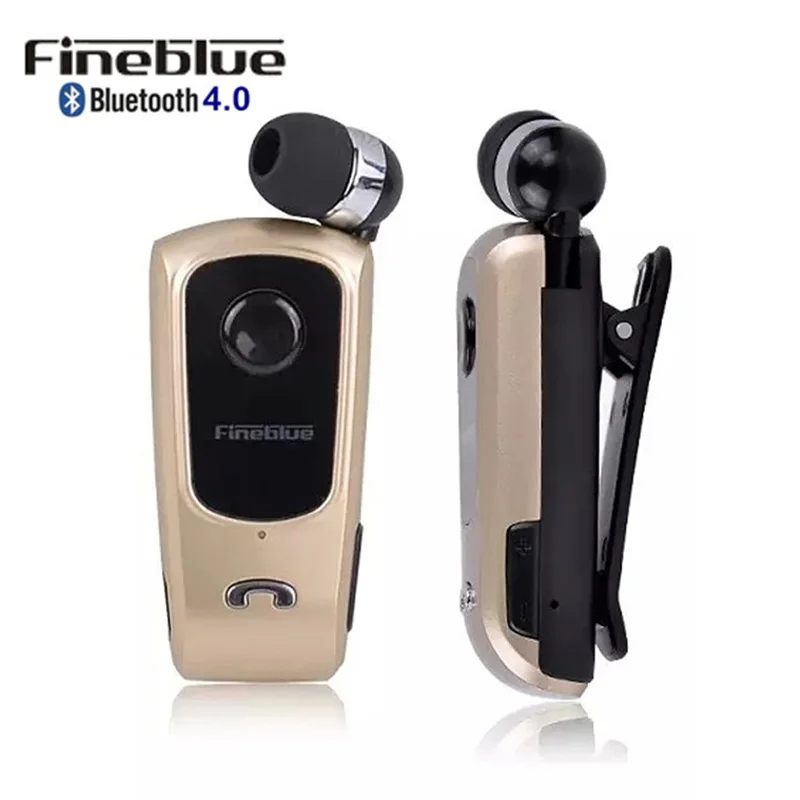 Наушники вкладыши гарнитура FineBlue F920 беспроводные Bluetooth выдвижные с зажимом для